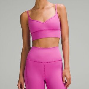 Lululemon size 6 pink sports bra worn only once